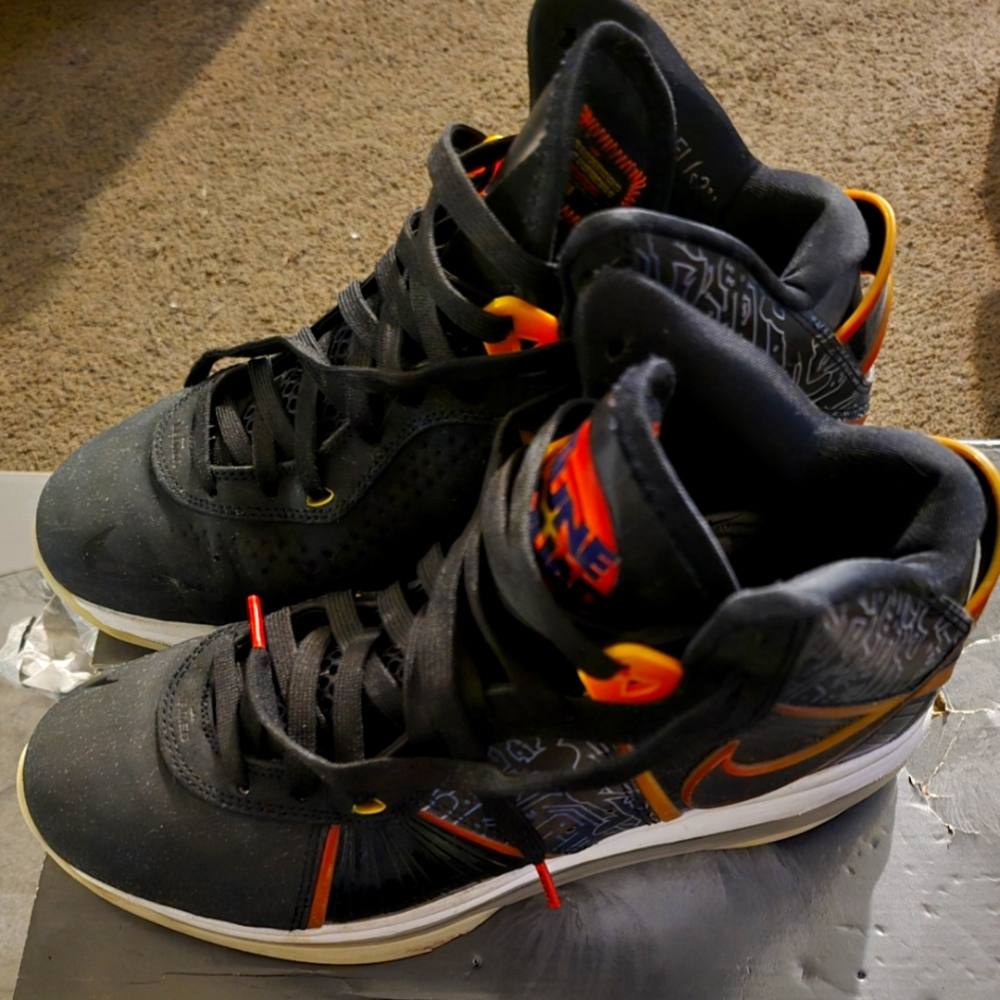 Nike LeBron VIII QS Black Space Jam Sneakers.